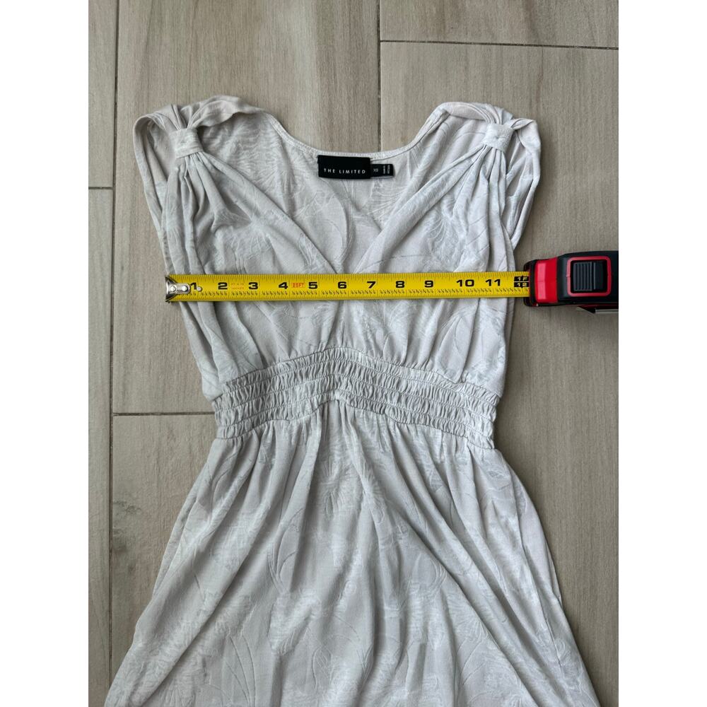The Limited Vintage Y2K Devoré Burnout Floral Empire Waist Top Off White XS - Picture 5 of 10